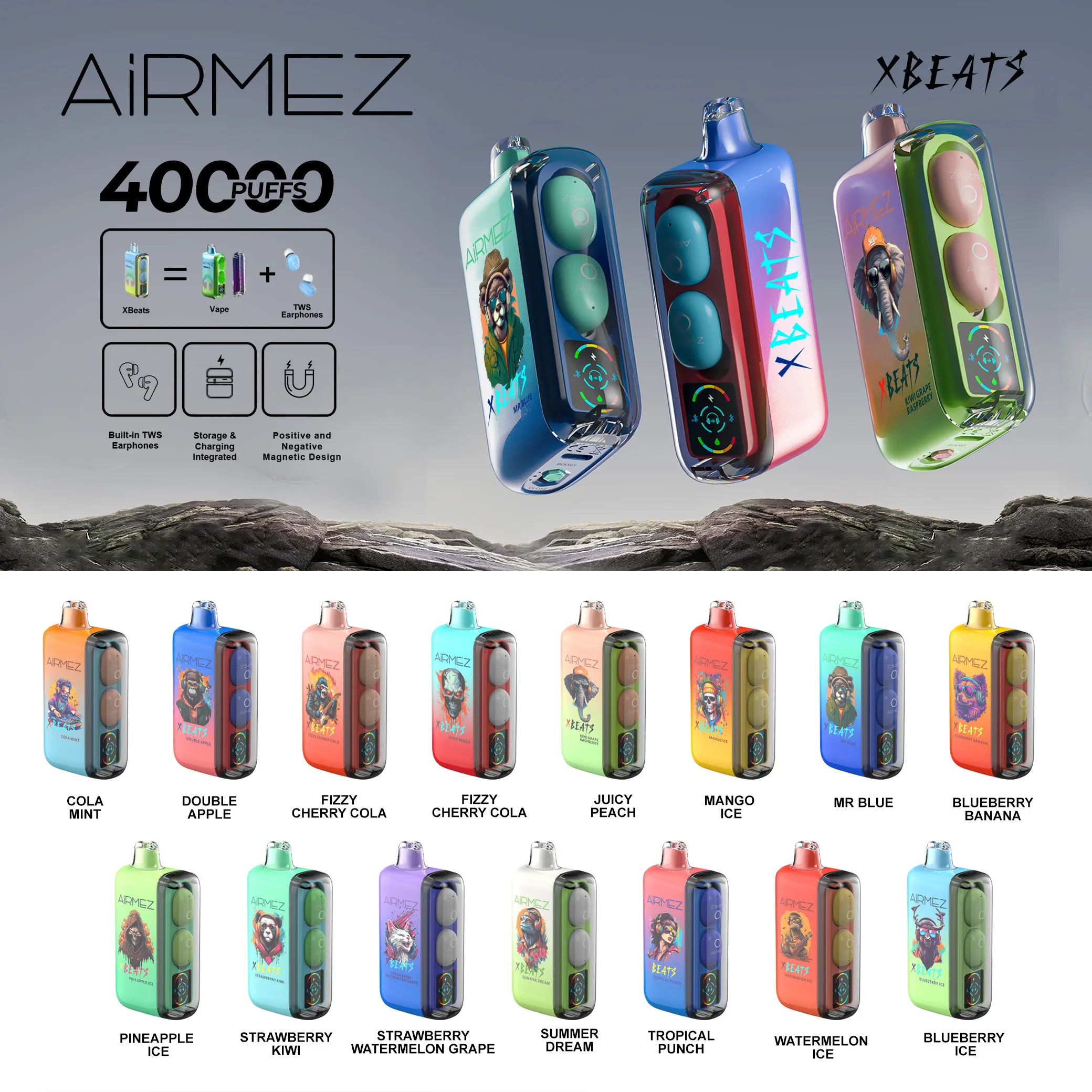 Airmez Xbeats40Kkw Airmez XBeats 40K - zdjęcie produktu i warianty smakowe