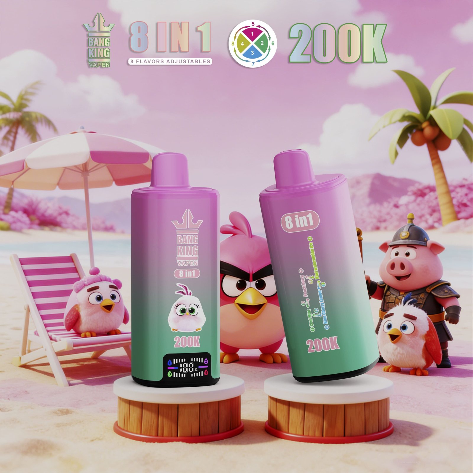 Bang King 200K 8w1 - zdjęcie produktu i warianty smakowe