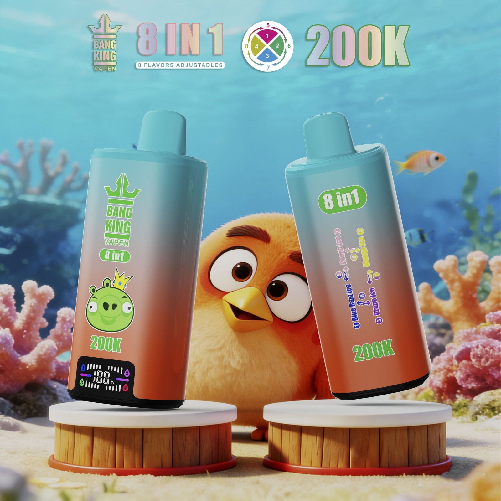 Bang King 200K 8w1 - zdjęcie produktu i warianty smakowe