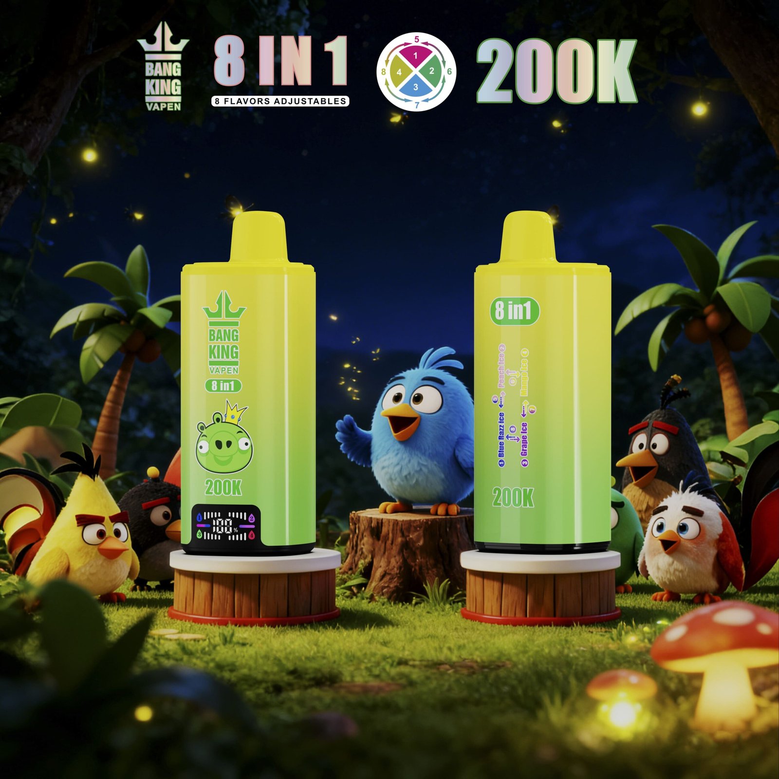 Bang King 200K 8w1 - zdjęcie produktu i warianty smakowe