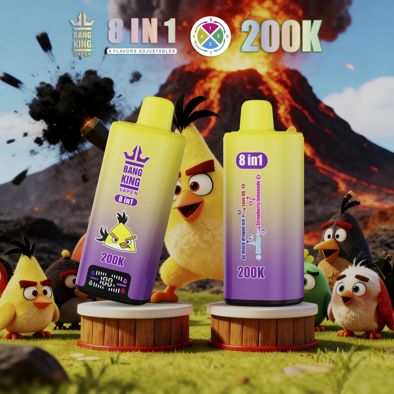 Bang King 200K 8w1 - zdjęcie produktu i warianty smakowe