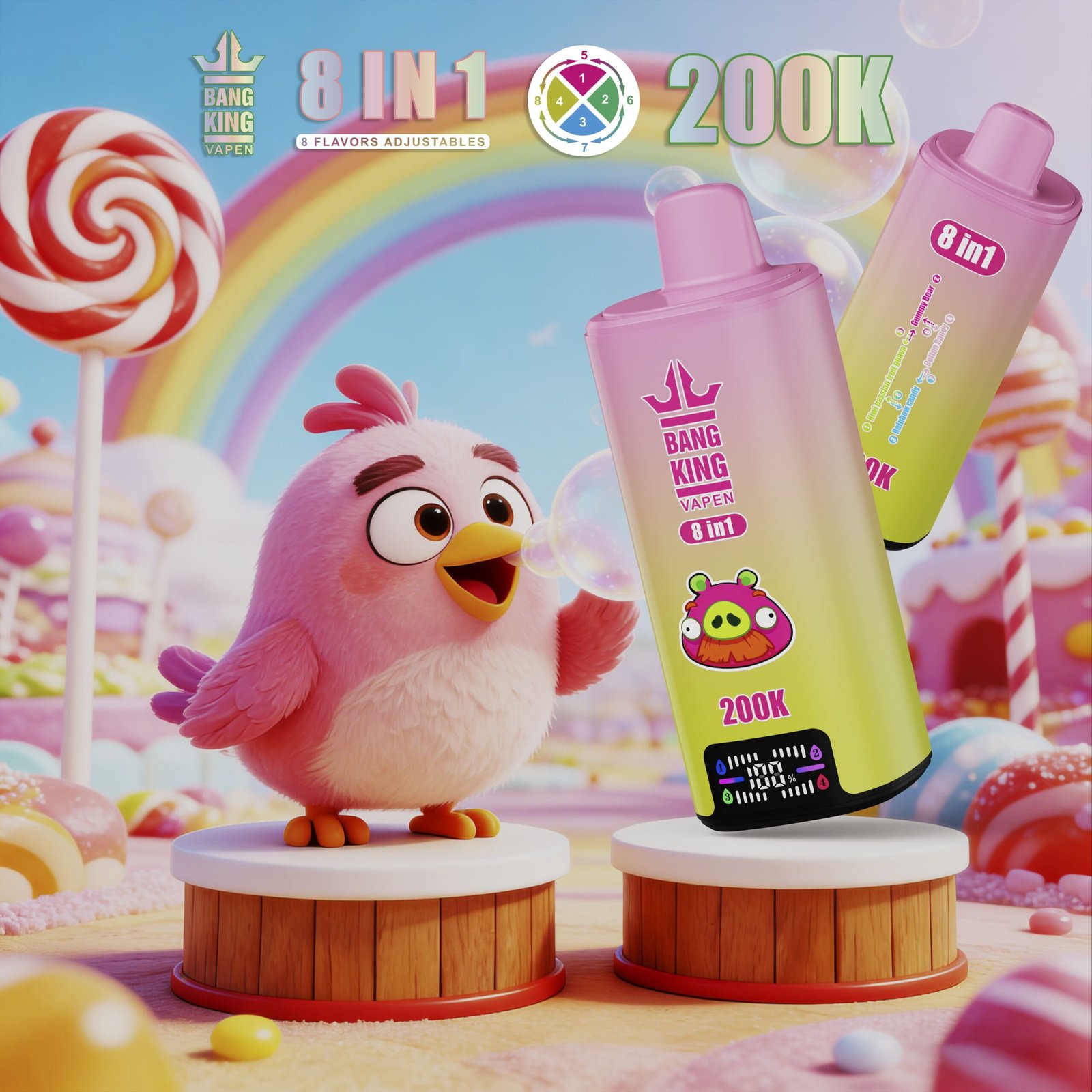 Bang King 200K 8w1 - zdjęcie produktu i warianty smakowe