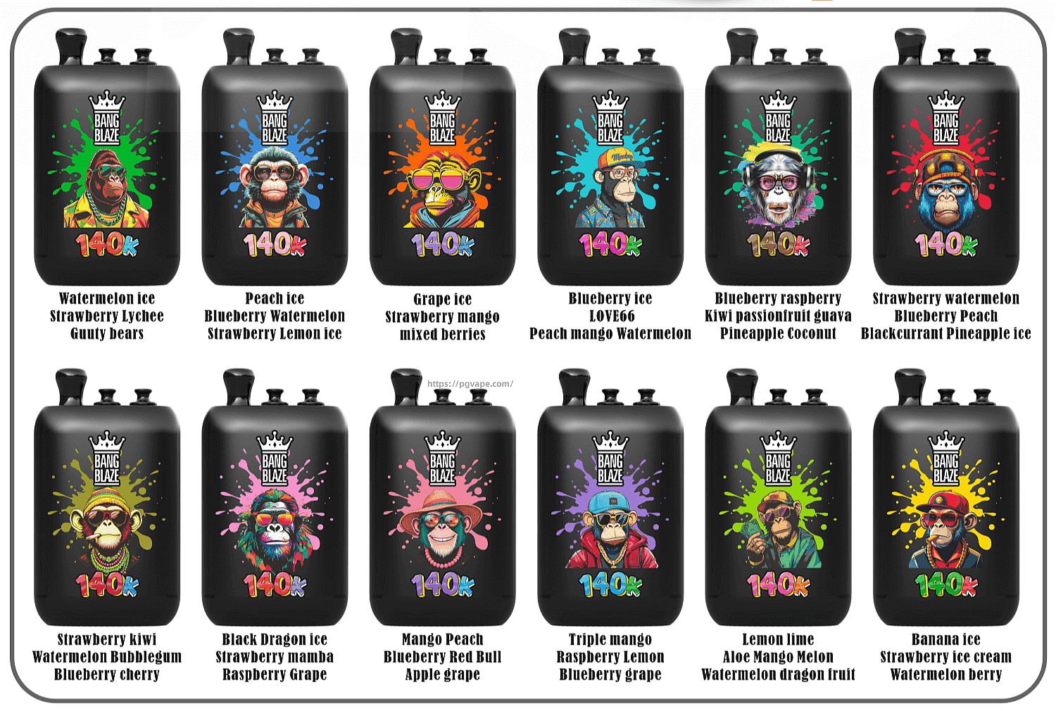 Bang Blaze 140K Puffs 3w1 - warianty smakowe i specyfikacja