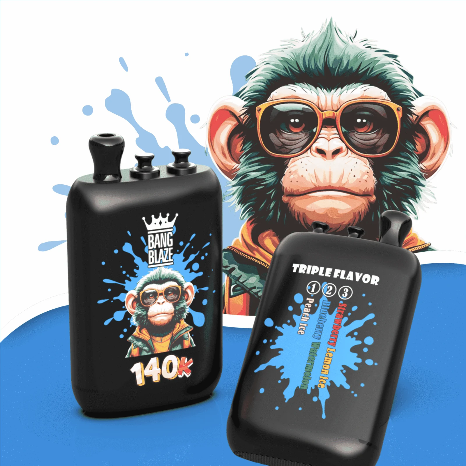 Bang Blaze 140K Puffs 3w1 - Peach Ice, Blueberry Watermelon i Strawberry Lemon Ice