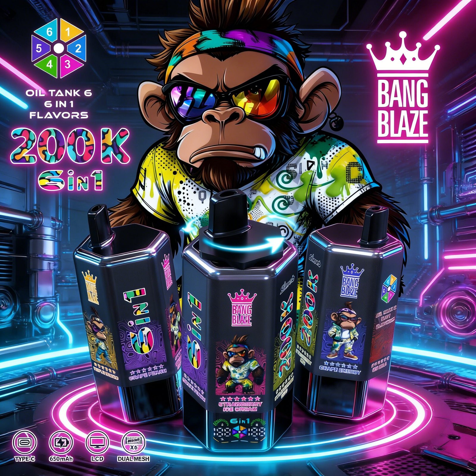 sleekvape-Bang-Blaze-200000-200K-Puffs-6-in-1-Flavors-main-image