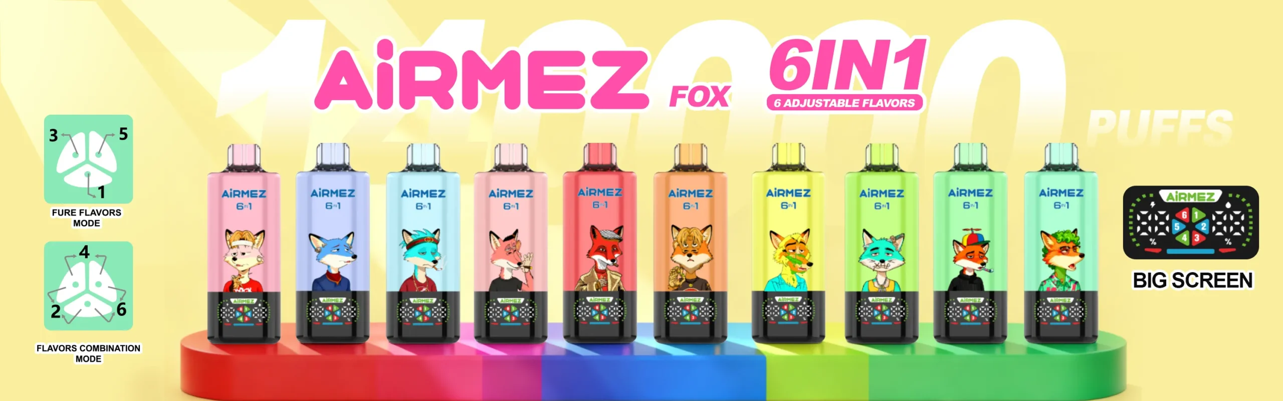 Airmez 140K Puffs 2 In 1 Flavor Disposable Vape Scaled